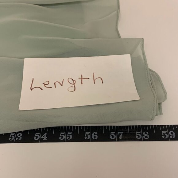 Levkoff gown SZ 16 green prom formal wedding black-tie elegant maxi deep V-neck - Picture 4 of 11